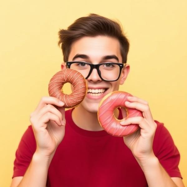 Person with donuts
